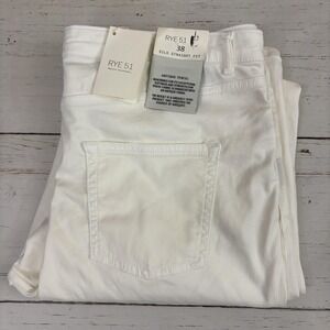 Rye 51 Silo Antique Tencel Pants Jeans Mens 38x34 Opal White NEW NWT